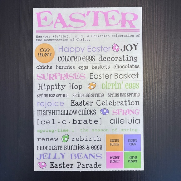 Easter - Scrapbooking Bundle of Paper and Stickers - Picture 7 of 9